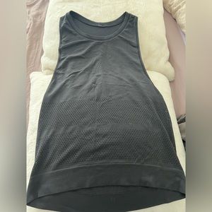 Black lululemon mesh tank top